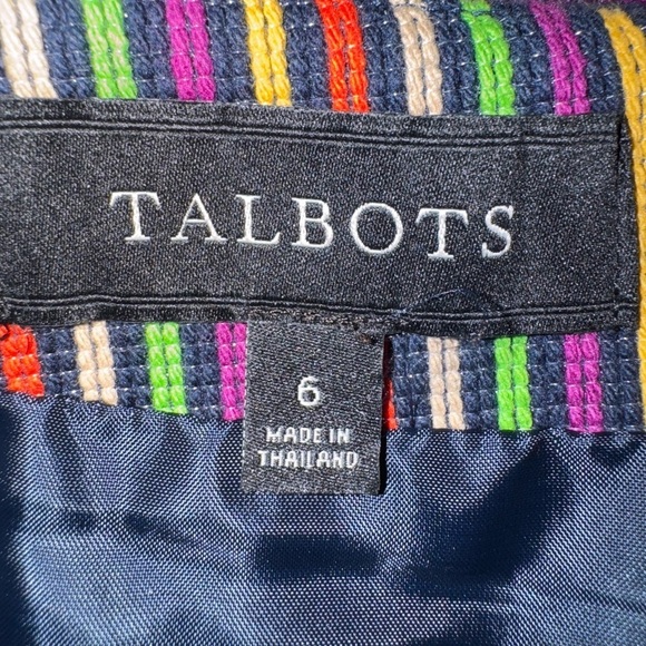 Talbots Colorful Striped Knee-Length Pencil Skirt - Picture 4 of 7